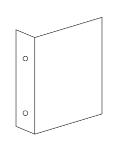 Blanco haaks bord - kunststof - te beplakken met eigen sticker