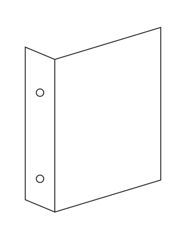 Blanco haaks bord - kunststof - te beplakken met eigen sticker