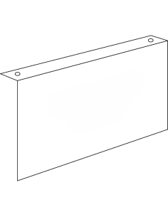 Blanco bord voor plafondmontage - kunststof - te beplakken met eigen sticker