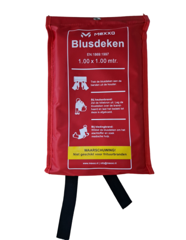 Mexxo blusdeken in softbag, rood, Nederlandse tekst