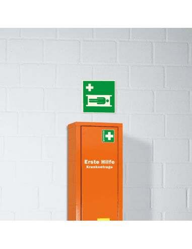 Extra lichtgevende barncard sticker, E013, groen wit, vierkant