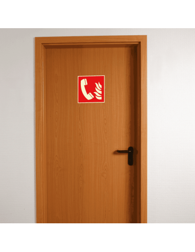 Extra lichtgevend alarmtelefoon bord, 200 x 200 mm, F006