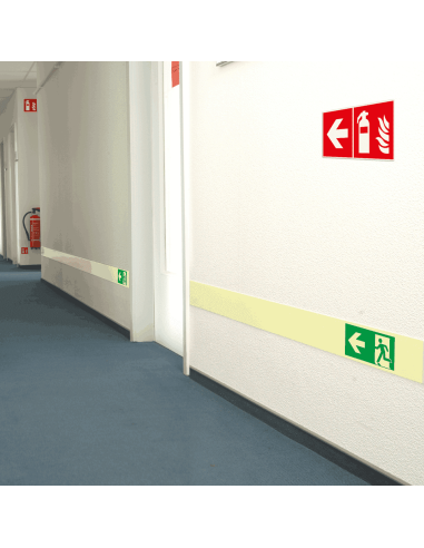 Lichtgevend brand richtingspijl bord, A090R, rood wit, symbool pijl, vierkant