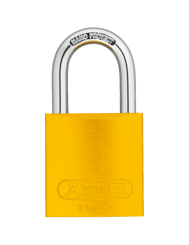 ABUS hangslot 72/40, aluminium, geel