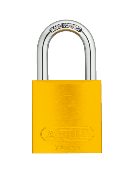 ABUS hangslot 72/40, aluminium, geel