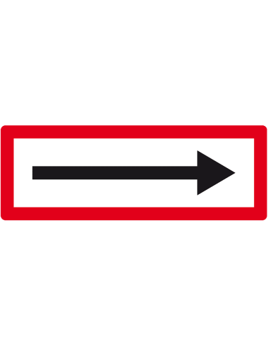 Brandweerpictogram pijl reflecterend, bord