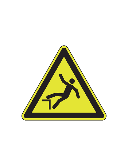 Extra lichtgevende pas op valgevaar sticker - W008