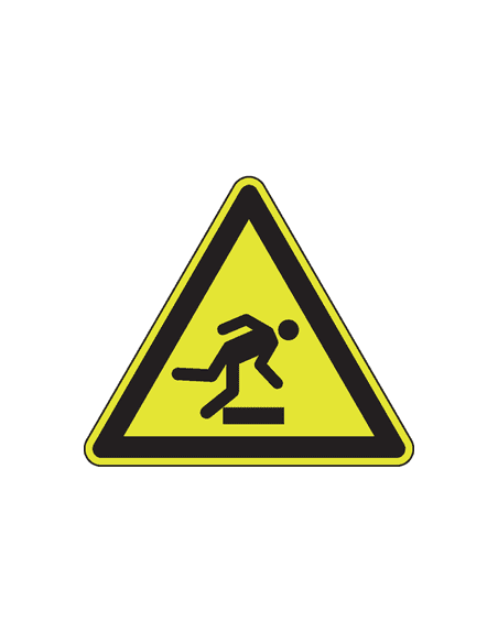 Extra lichtgevende struikelgevaar sticker - W007