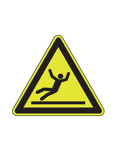 Extra lichtgevende waarschuwingssticker uitglijden - W011