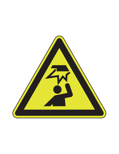 Extra lichtgevende waarschuwingssticker stootgevaar - W020