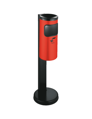 Vuilnis-/asbak combinatie, met voetplaat