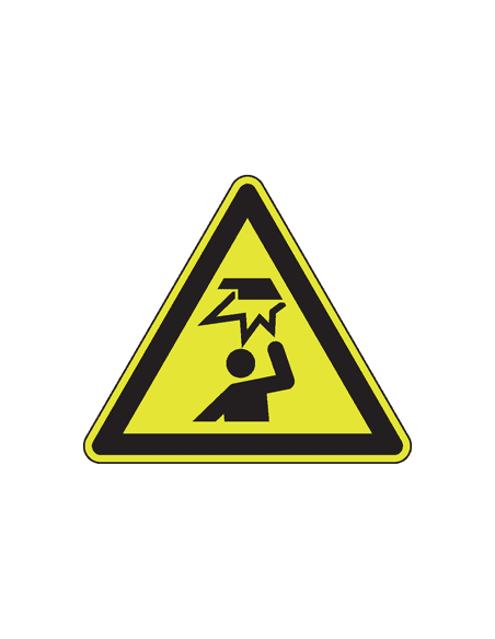 Extra lichtgevend waarschuwingsbord stootgevaar - kunststof - W020