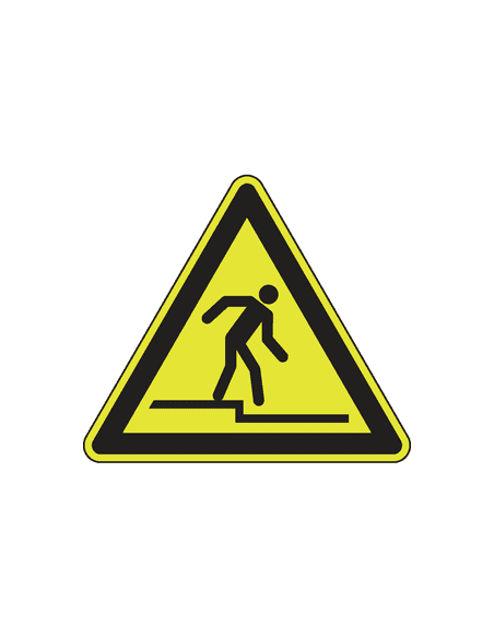 Extra lichtgevend pas op afstap bord - kunststof - W070