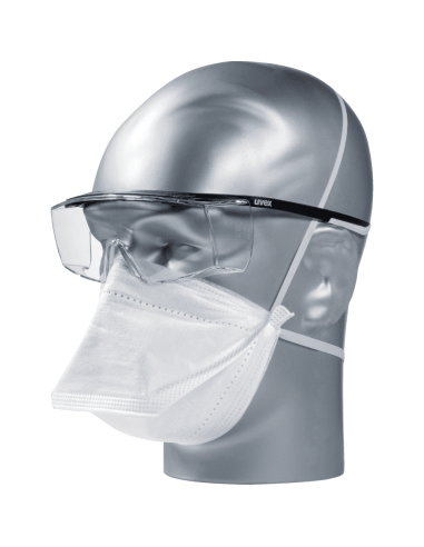 Uvex Super F OTG 9169-585 overzetbril, zwart transparant