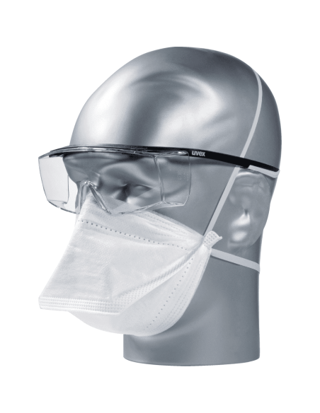 Uvex Super F OTG 9169-585 overzetbril, zwart transparant