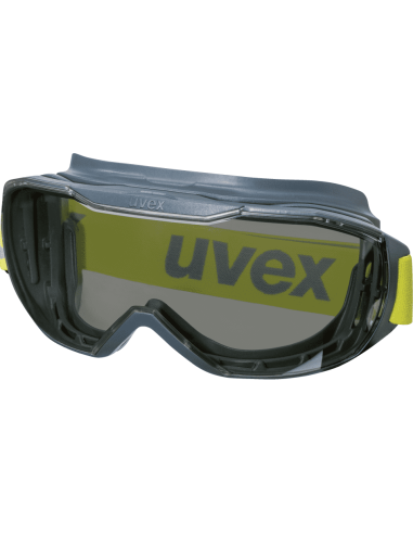 Uvex megasonic 9320-281 ruimzichtbril, antraciet met smoke lens