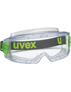 Uvex ultravision 9301-906 ruimzichtbril, groen met zwarte band, transparante lens