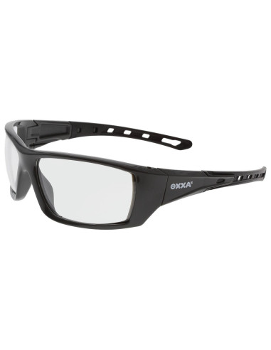 OXXA Rota 8220 veiligheidsbril, zwart montuur, transparante lens
