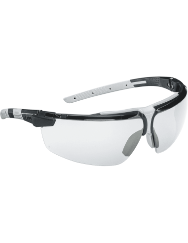 Uvex i-3 9190-280 veiligheidsbril, zwart grijs montuur, transparante lens
