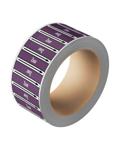 Zuur leidingmarkering op rol, 25 meter, paars wit, tekst Zuur