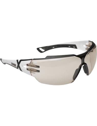 Uvex pheos cx2 9198-064 veiligheidsbril, zwart grijs montuur, licht bruine lens