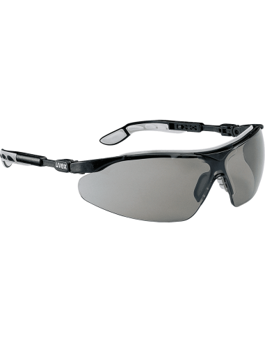 Uvex i-vo 9160-076 veiligheidsbril, zwart grijs montuur, grijze lens