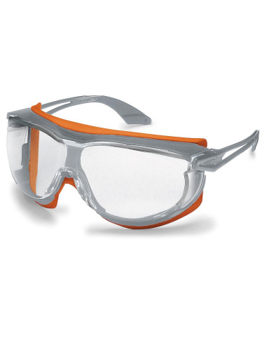 Uvex skyguard NT 9175-275 veiligheidsbril, grijs oranje montuur, transparante lens