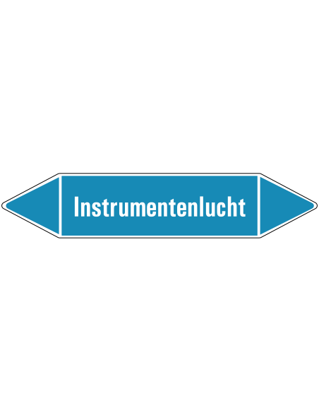 Instrumentenlucht leidingmarkering op rol, 25 meter, rechthoekig, tekst Instrumentenlucht