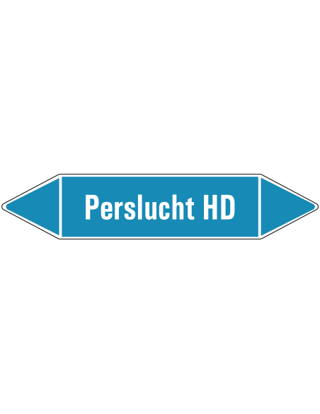 Perslucht HD leidingmarkering op rol, 25 meter, rechthoekig, tekst Perslucht HD