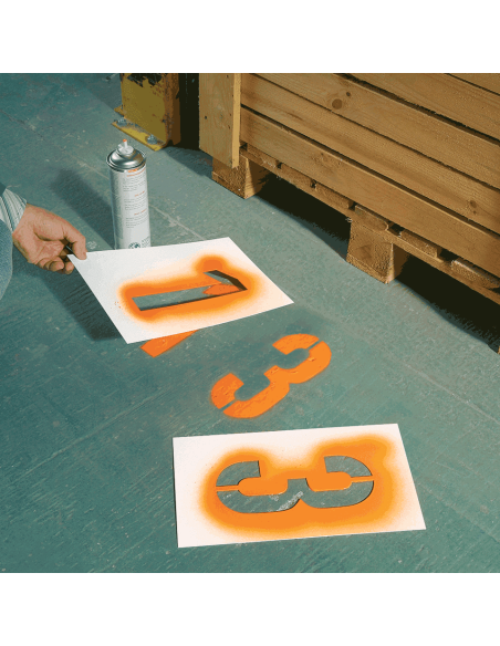 Spuitsjablonen set cijfers en letters - kunststof - 60 sjablonen