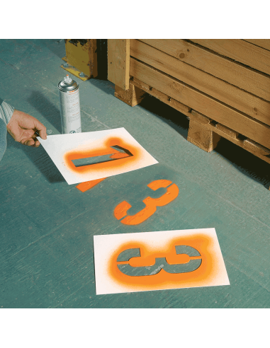 Spuitsjablonen set cijfers - kunststof - 6 sjablonen