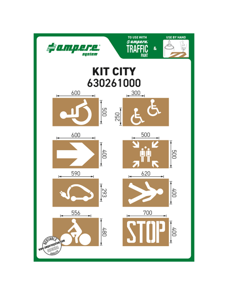 Ampere Traffic spuitsjablonen set stad - sterk karton