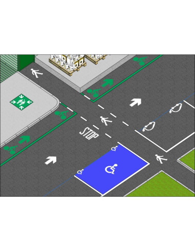 Ampere Traffic spuitsjablonen set stad - sterk karton