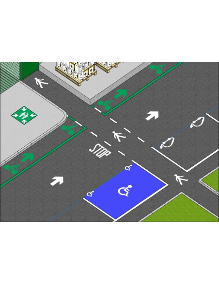 Ampere Traffic spuitsjablonen set stad - sterk karton