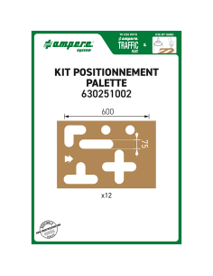 Ampere Traffic spuitsjablonen set palletmarkering - sterk karton