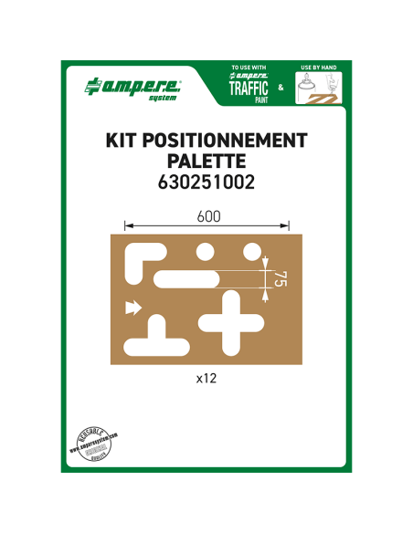 Ampere Traffic spuitsjablonen set palletmarkering - sterk karton