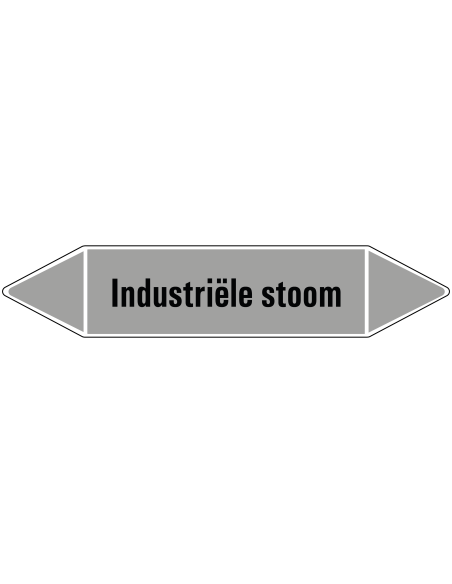 Industriële stoom leidingmarkering op rol, 25 meter, rechthoekig, tekst Industriële stoom