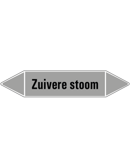 Zuivere stoom leidingmarkering op rol, 25 meter, rechthoekig, tekst Zuivere stoom