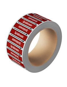 Sprinklerwater leidingmarkering op rol, 25 meter, rechthoekig, tekst Sprinklerwater