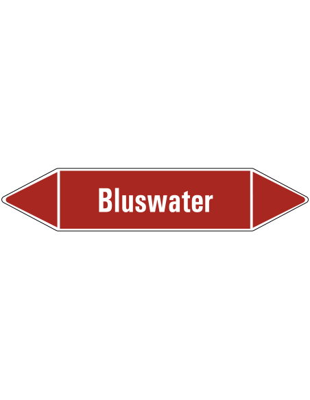 Bluswater leidingmarkering op rol, 25 meter, rechthoekig, tekst Bluswater
