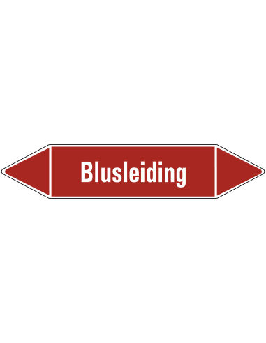 Blusleiding leidingmarkering op rol, 25 meter, rechthoekig, tekst Blusleiding
