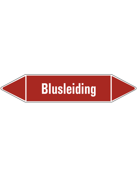 Blusleiding leidingmarkering op rol, 25 meter, rechthoekig, tekst Blusleiding