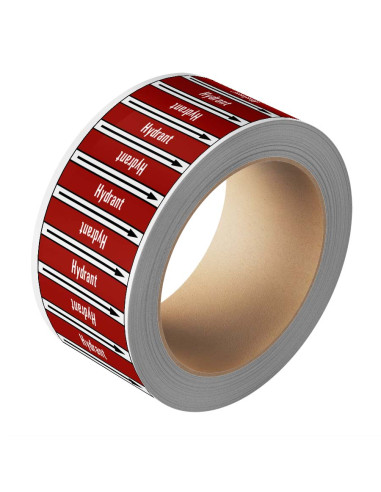 Hydrant leidingmarkering op rol, 25 meter, rechthoekig, tekst Hydrant