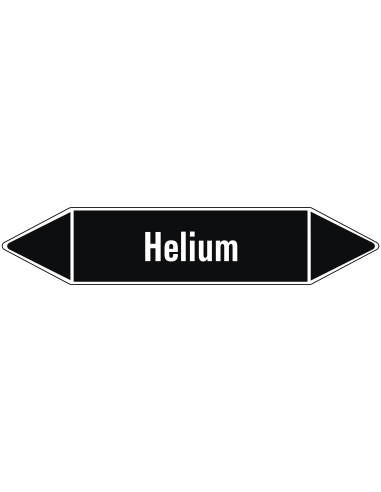 Helium leidingmarkering op rol, 25 meter, rechthoekig, tekst Helium