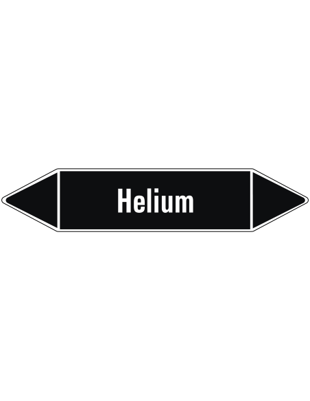 Helium leidingmarkering op rol, 25 meter, rechthoekig, tekst Helium