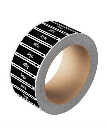 Argon leidingmarkering op rol, 25 meter, rechthoekig, tekst Argon