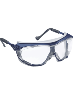 Uvex skyguard NT 9175-160 veiligheidsbril, zwart blauw montuur, transparante lens