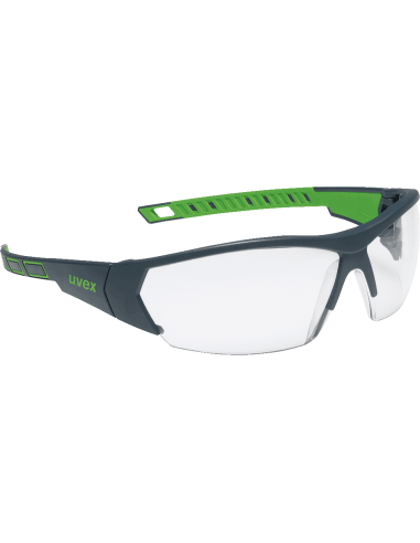Uvex i-works 9194-175 veiligheidsbril, groen antraciet, transparante lens