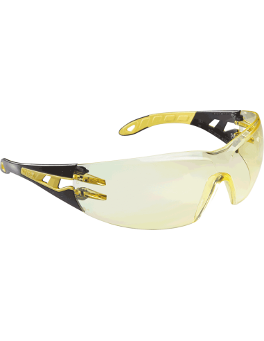 Uvex pheos 9192-385 veiligheidsbril, geel zwart montuur, gele lens