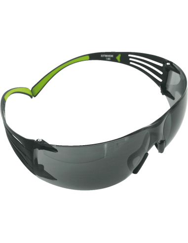 3M SecureFit 400 SF402AF veiligheidsbril, zwart groen, smoke lens